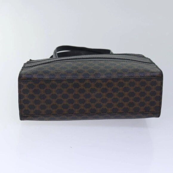 CELINE Macadam Canvas Hand Bag PVC Leather Black Auth 83930 - Picture 6 of 15